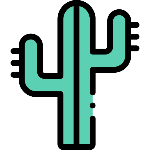 Cactus Detailed Rounded Lineal color icon