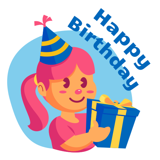 Birthday girl Stickers - Free birthday and party Stickers