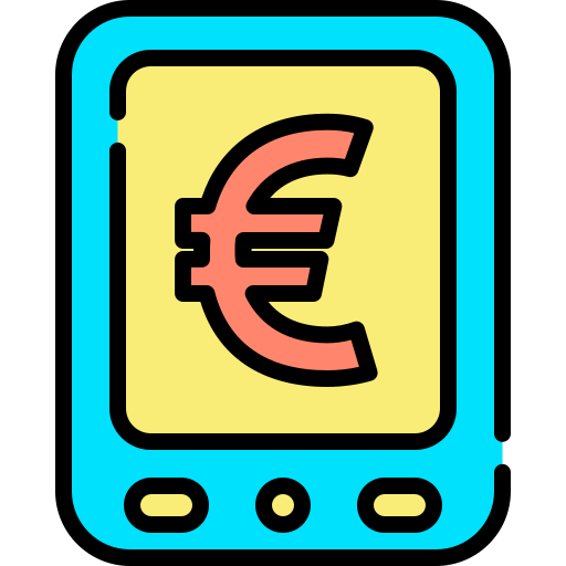 dinero en euros icono gratis