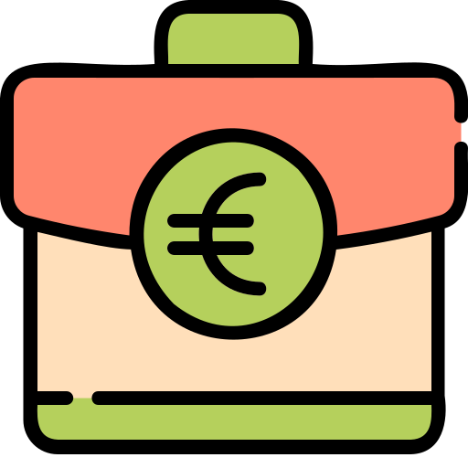 dinero en euros icono gratis