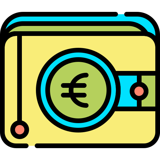 dinero en euros icono gratis