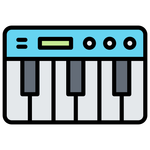 teclado de piano icono gratis