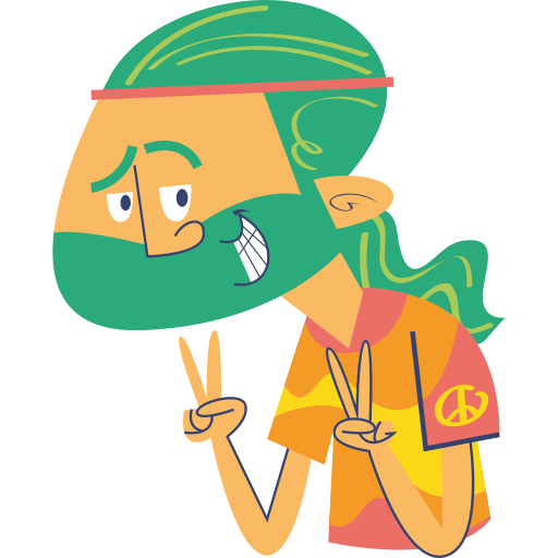 hippie grátis figurinha
