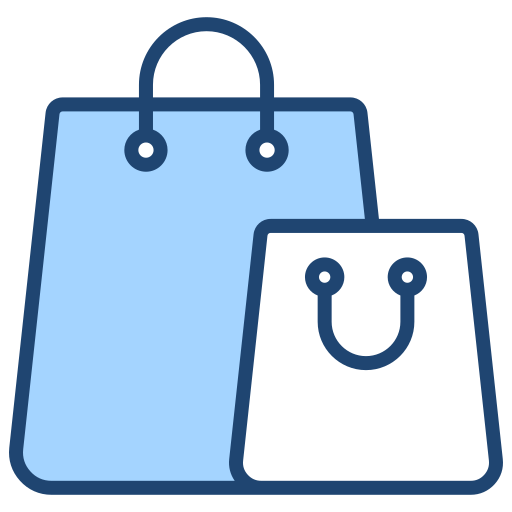 Shopping bag Generic Blue icon