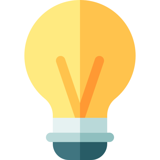 Light bulb Basic Rounded Flat icon