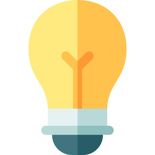 Light bulb Basic Rounded Flat icon