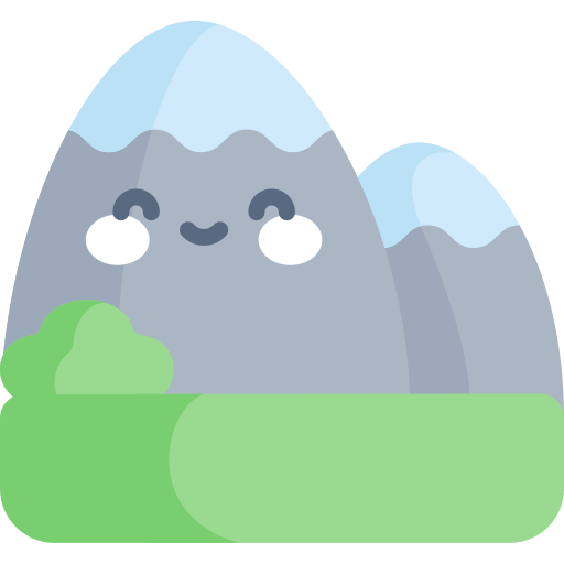 Mountain Kawaii Flat icon