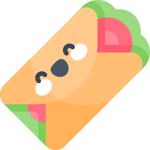 Burrito Kawaii Flat Icon 8780