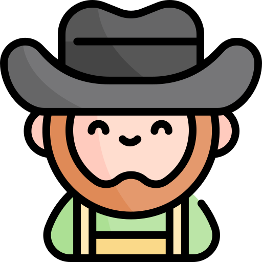 Farmer Kawaii Lineal color icon