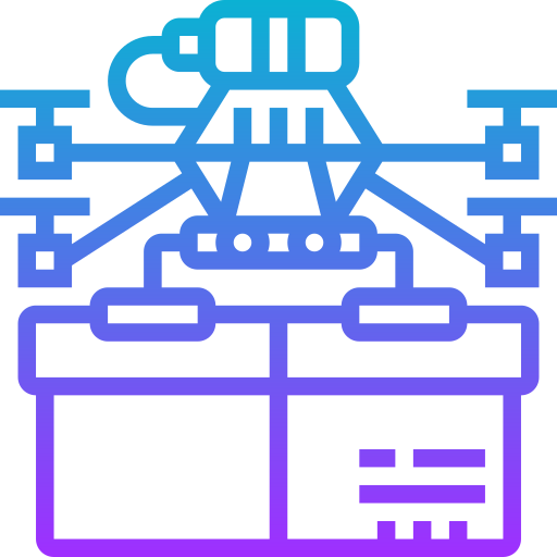 entrega de drones icono gratis