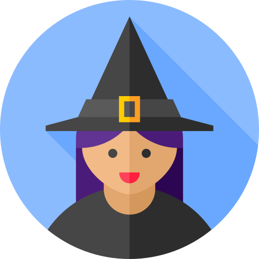 Witch Flat Circular Flat icon