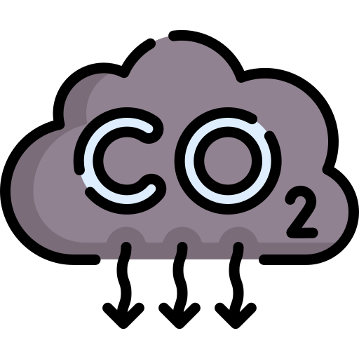 emisión de co2 icono gratis