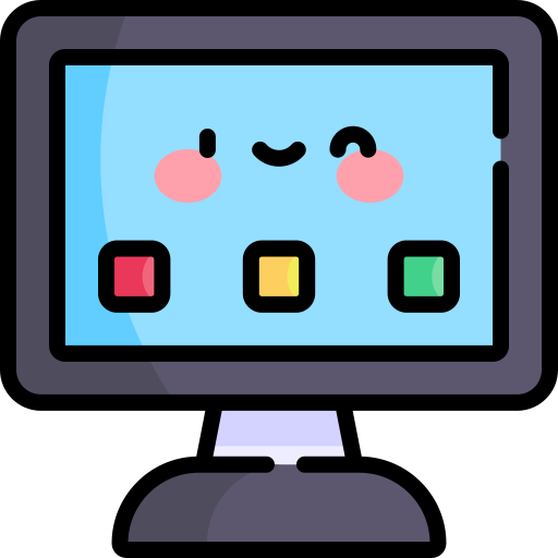 Smart tv Kawaii Lineal color icon