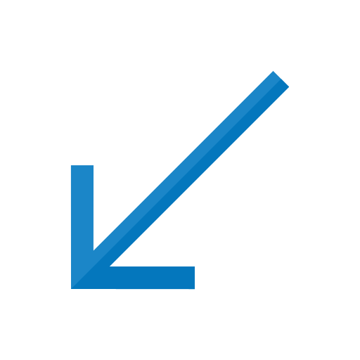 flecha hacia abajo a la izquierda icono gratis