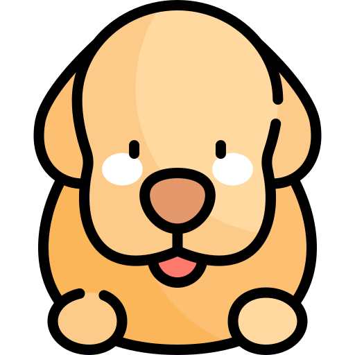 Dog Kawaii Lineal color icon