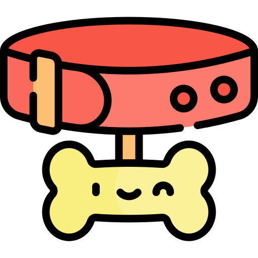 Dog collar Kawaii Lineal color icon