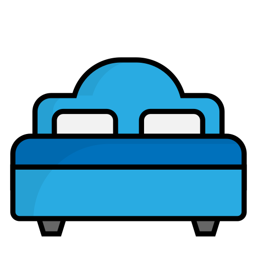 cama de hotel icono gratis