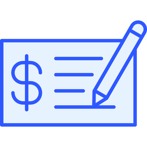 Cheque Generic Blue icon