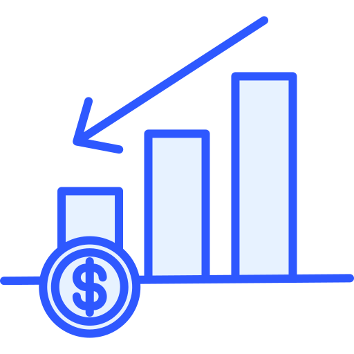 Profit and loss Generic Blue icon