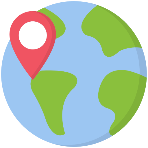 World - Free maps and location icons