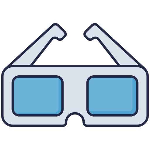 3d glasses Dinosoft Lineal Color icon