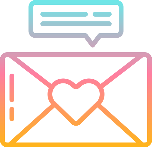 carta de amor icono gratis