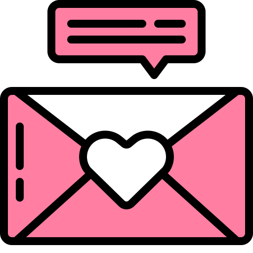 carta de amor icono gratis