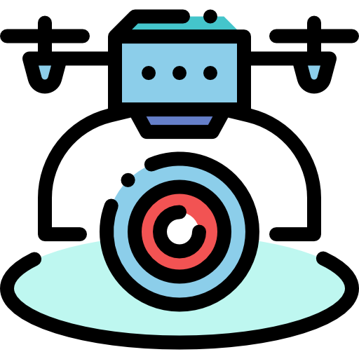 Drone Detailed Rounded Lineal color icon