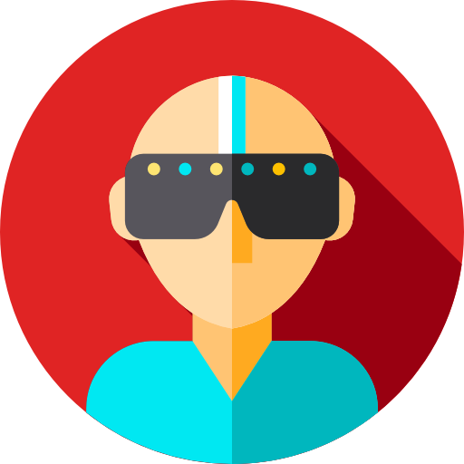 Virtual reality Flat Circular Flat icon