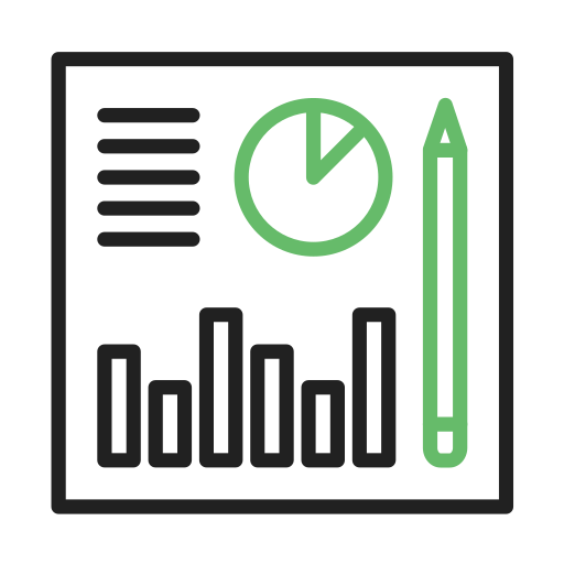 analítica de datos icono gratis