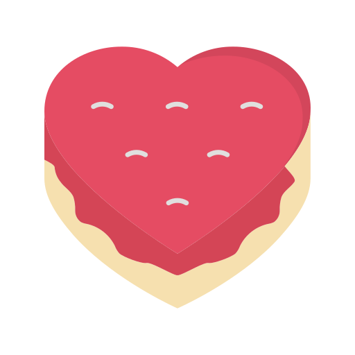 pastel de corazón icono gratis