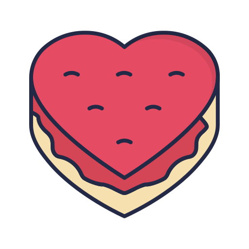 pastel de corazón icono gratis