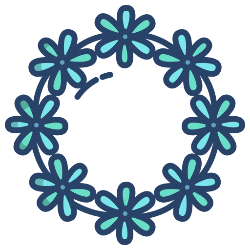 transparent blue flower crown