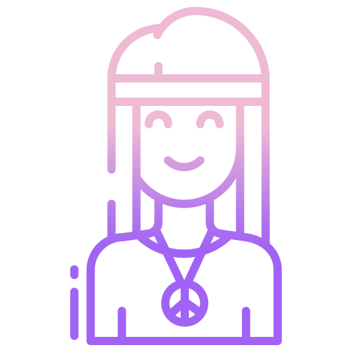 Hippie free icon
