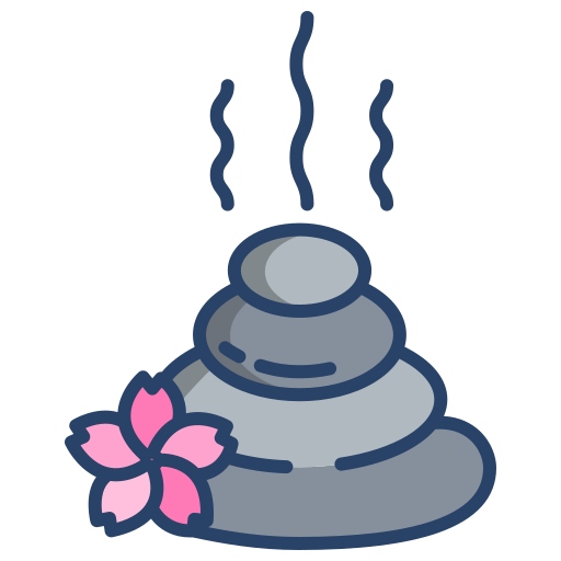 piedras calientes icono gratis