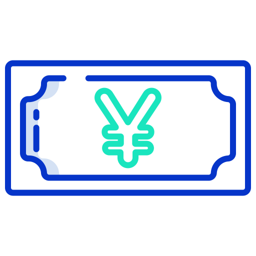 yen japonés icono gratis