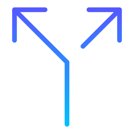 Y shaped - Free arrows icons