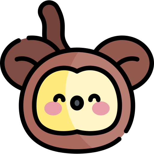 Monkey Kawaii Lineal color icon