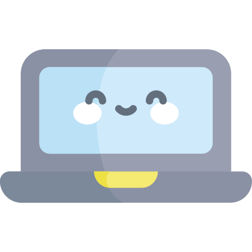 Laptop Kawaii Flat icon