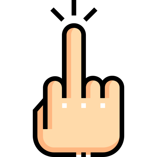 Middle finger - Free hands and gestures icons