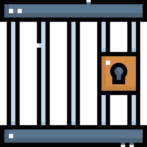 Jail Detailed Straight Lineal color icon