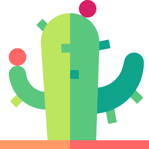 Cactus Basic Straight Flat icon