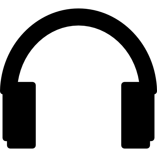 Headphones silhouette Free music icons