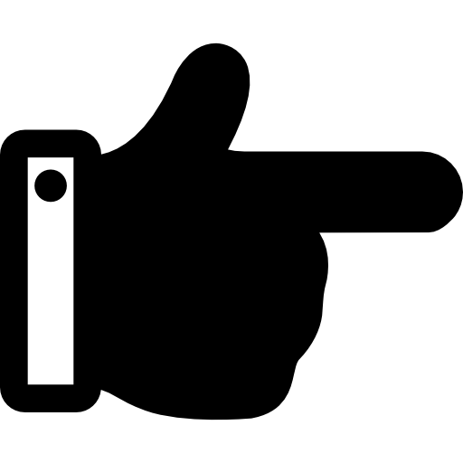 Right direction filled hand gesture - Free interface icons