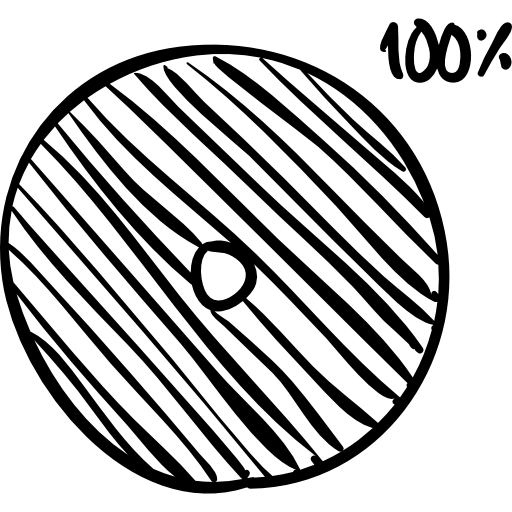 boceto cargado al 100% del cargador circular icono gratis