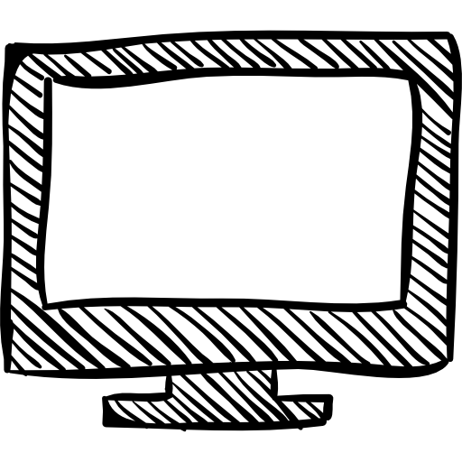Hand Drawn Pc Monitor Screen Vector Icon Stock Illustration - Download  Image Now - Television Set, Computer Monitor, Doodle - iStock