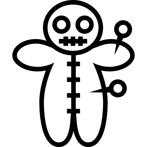 Boneca Voodoo Assustadora Kawaii Ilustração do Vetor - Ilustração