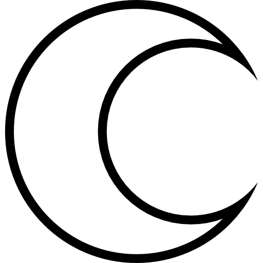 Free Icon | Crescent moon outline