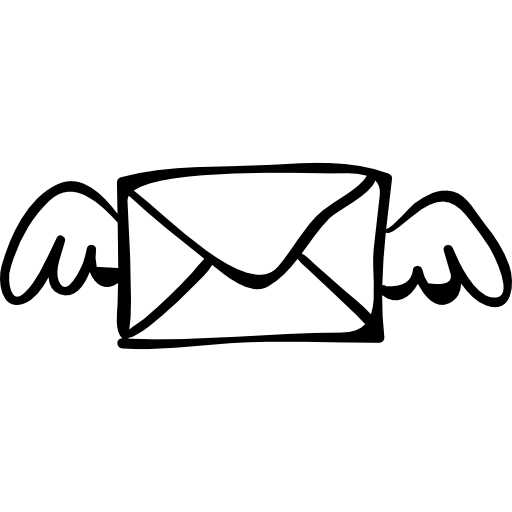 Incoming email sketch icon Royalty Free Vector Image