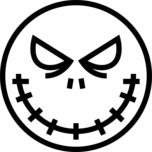 Scary Halloween PNG Image, Halloween Scary Square Face Black And